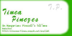 timea pinczes business card